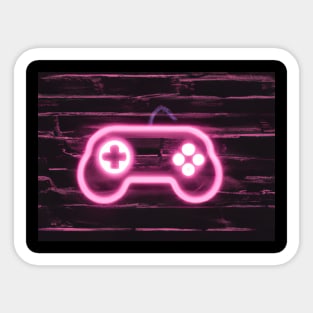 Neon Gaming Controller for Gamer Sticker